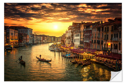 Selvklæbende plakat Grand Canal at sunset