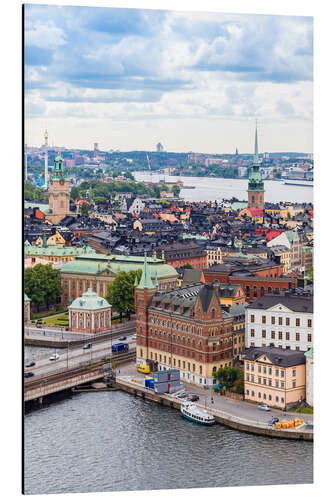 Aluminium print Roofs of Stockholm