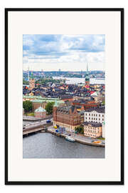 Gerahmter Kunstdruck Dächer von Stockholm