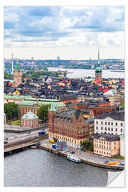 Muursticker Roofs of Stockholm