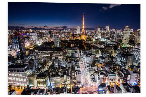 Foam board print Tokyo by night