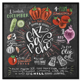 Gerahmter Kunstdruck Gazpacho Rezept (Englisch)