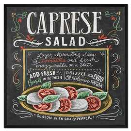 Gerahmter Kunstdruck Caprese Rezept (Englisch)