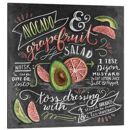 Magnettafel Avocado-Grapefruit-Salat Rezept (Englisch)