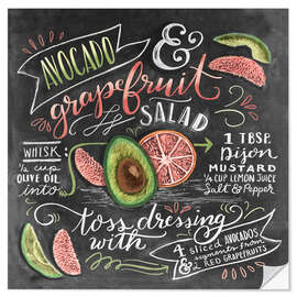 Selvklebende plakat Avocado Grapefruit Salad