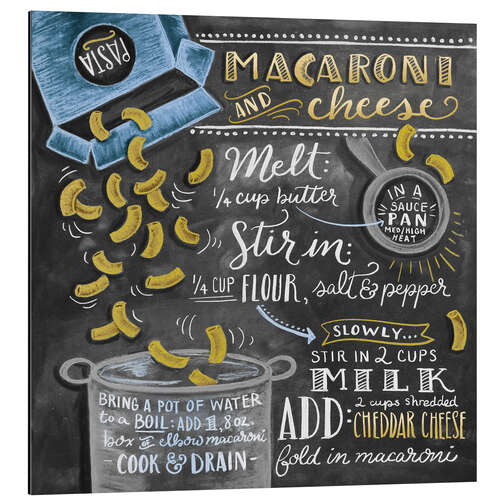 Aluminium print Macaroni and Cheese recipe