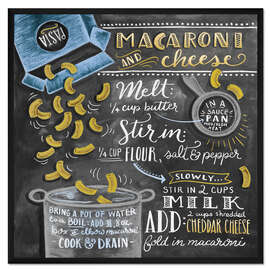 Gerahmter Kunstdruck Makkaroni und Käse Rezept (Englisch)