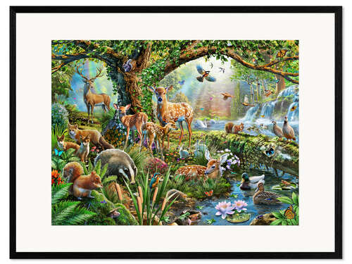 Framed art print Woodland creatures