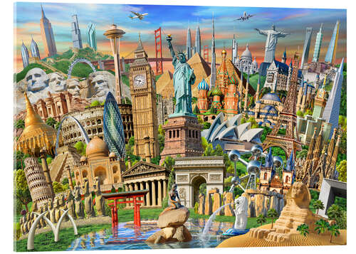 Acrylglas print World Landmarks Collection