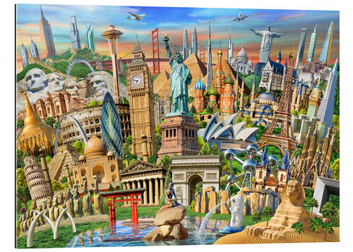 Stampa su plexi-alluminio World Landmarks Collection