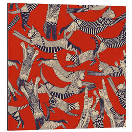 Magnettafel Katzenparty