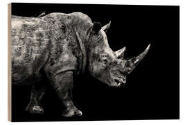 Hout print Safari Profile Collection - Rhino Black Edition