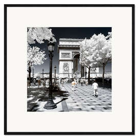 Gerahmter Kunstdruck Infrarot - Champs-Elysées Paris