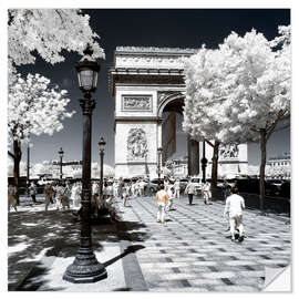 Naklejka na ścianę Infrared - Champs-Elysées Paris