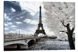 Magnettafel Infrarot - Eiffelturm und Seine