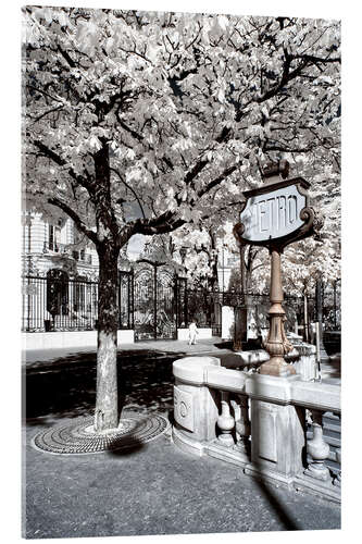 Acrylic print Infrared Metro in Paris