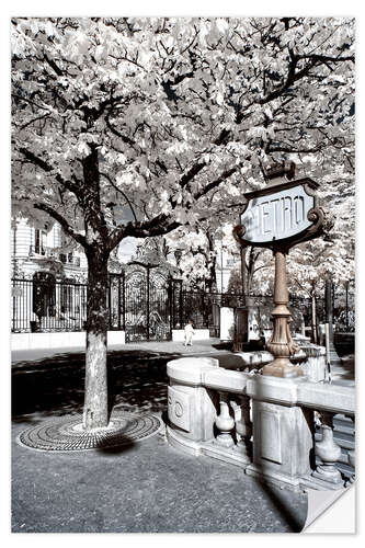 Muursticker Infrared Metro in Paris