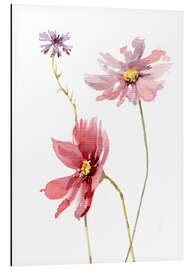 Magnettafel Kosmea und Kornblume