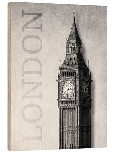 Holzbild London - Big Ben