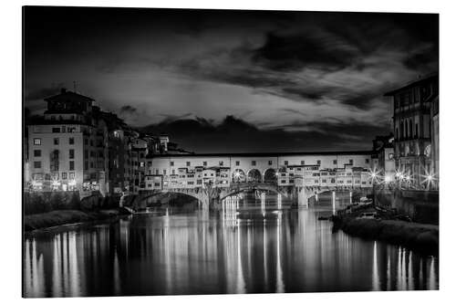 Aluminiumtavla FLORENCE Ponte Vecchio at Sunset