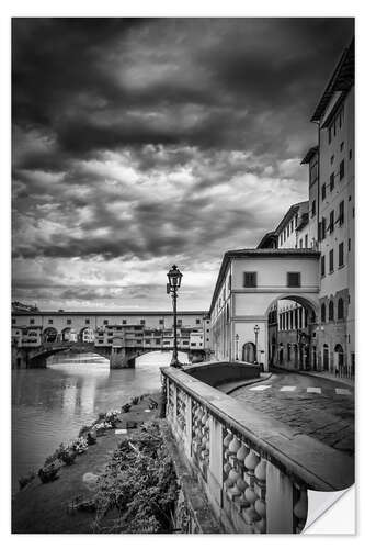 Wandsticker Ponte Vecchio, Florenz