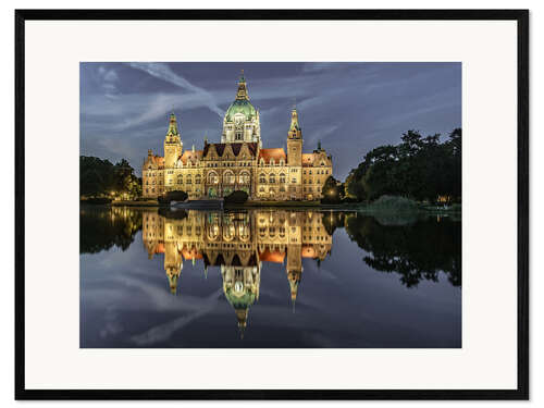 Plakat artystyczny premium w ramie Neues Rathaus - Hannover, Germany