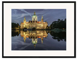 Plakat artystyczny premium w ramie Neues Rathaus - Hannover, Germany