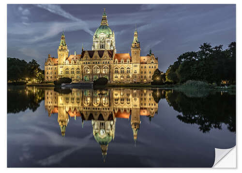 Wandsticker Neues Rathaus - Hannover, Deutschland