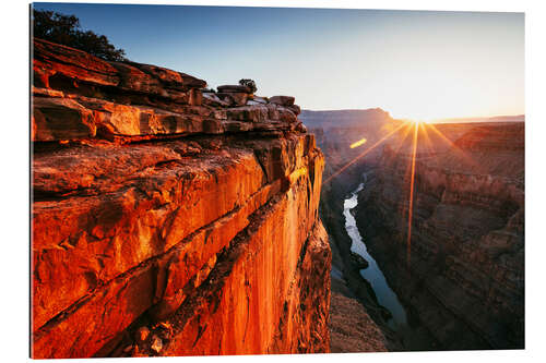 Tableau en plexi-alu Lever de soleil sur le Grand Canyon II