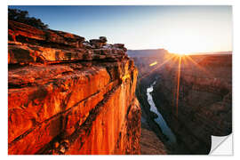 Selvklebende plakat Beautiful sunrise on Grand Canyon II