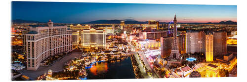 Acrylglasbild Blick auf Bellagio und dem Strip, Las Vegas, Nevada, USA