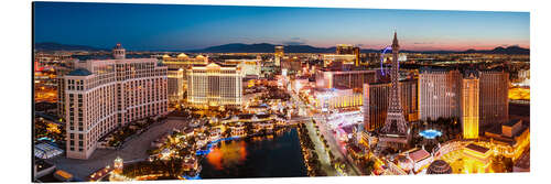 Tableau en aluminium Vue sur Bellagio et le Strip, Las Vegas