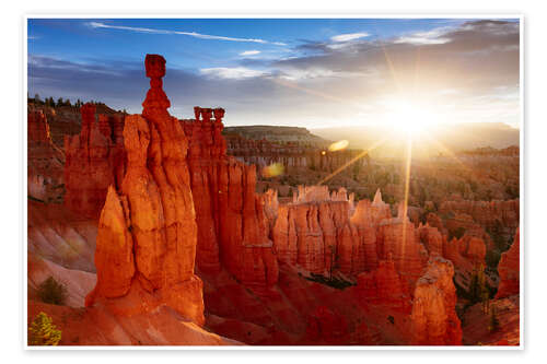 Plakat Landscape: beautiful sunrise at Bryce canyon, Utah, USA