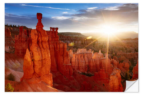 Sticker mural Bryce Canyon au lever du soleil, Utah, États-Unis