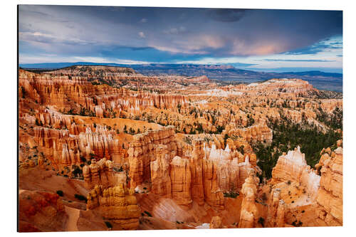 Alubild Dramatische Sonnenuntergang über Bryce Canyon, Utah, USA