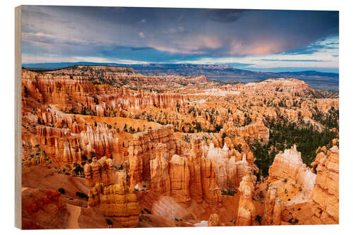 Obraz na drewnie Dramatic sunset over Bryce canyon, Utah, USA