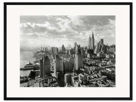 Gerahmter Kunstdruck New York Skyline 1930
