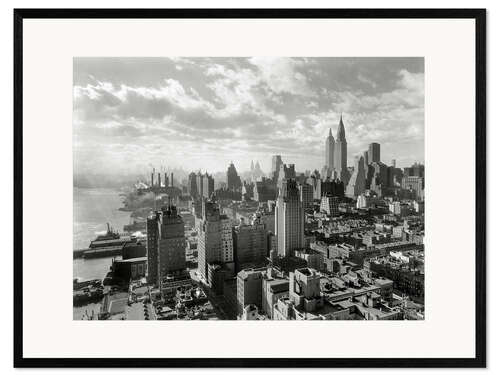 Framed art print New York, Manhattan Skyline 1930