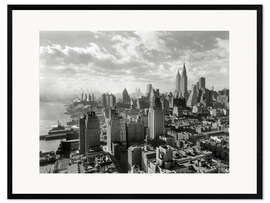 Framed art print New York, Manhattan Skyline 1930