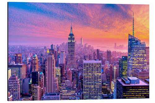 Obraz na aluminium New York City Colorfull Sunset