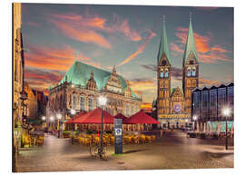 Aluminium print Bremen - Marktplatz, Rathaus, Old Town