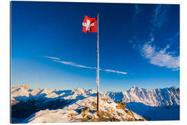 Galleritryk Piz Martegnas summit in Grisons