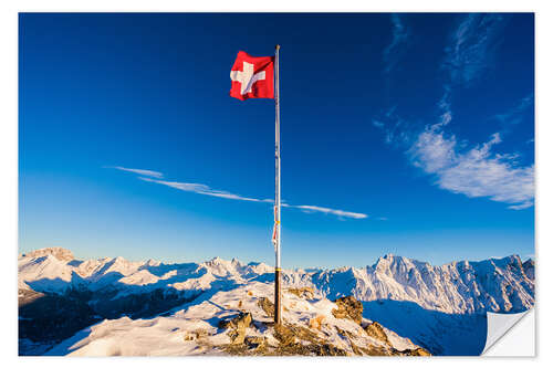 Adesivo murale Piz Martegnas summit in Grisons