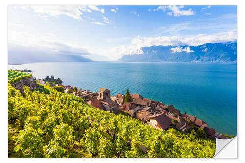 Wandsticker Weindorf St. Saphorin im Lavaux