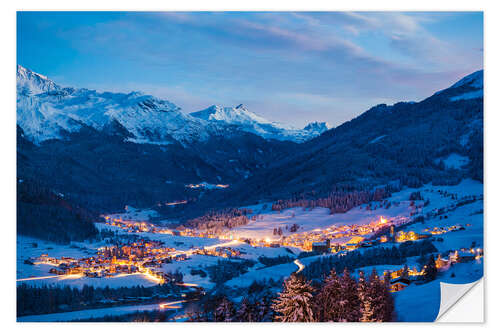 Naklejka na ścianę Savognin in Grisons