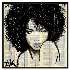 Gerahmter Kunstdruck Engel mit Locken