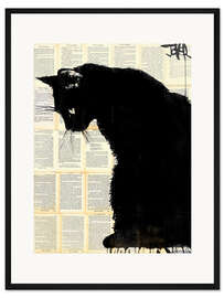 Gerahmter Kunstdruck Schwarze Katze