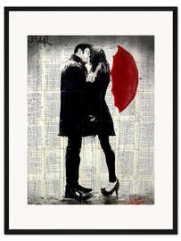 Gerahmter Kunstdruck Winterkuss