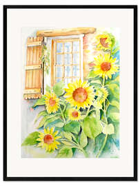 Stampa artistica con cornice gold autumn