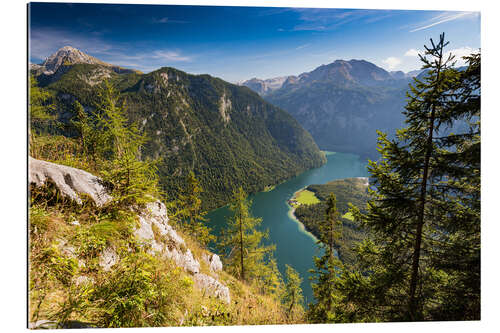 Gallery print St. Bartholomae at the Koenigssee at the foot of the Watzmann